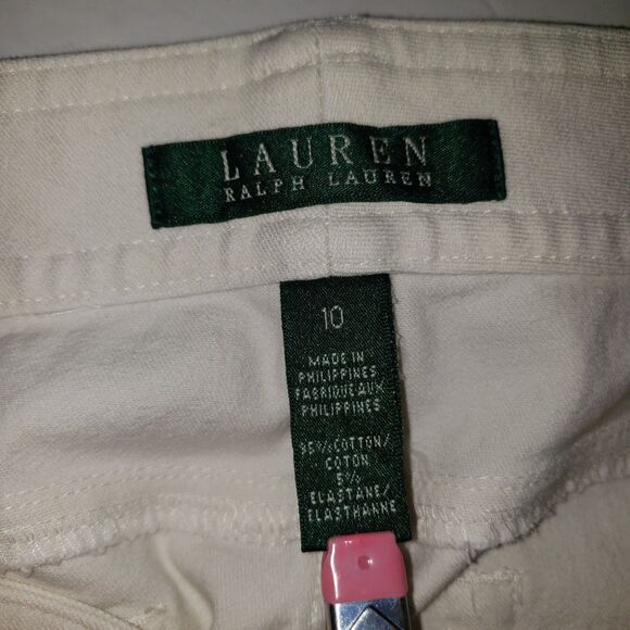 LAUREN RALPH LAUREN White Stretch Jeans Pants Womens Size 10 - Picture 3 of 7